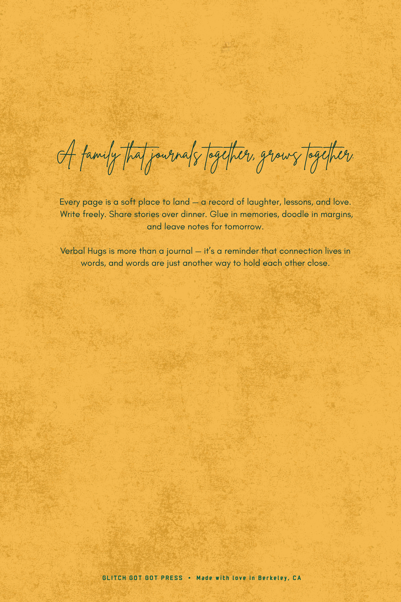 Verbal Hugs: A Family Journal II (HardCover)