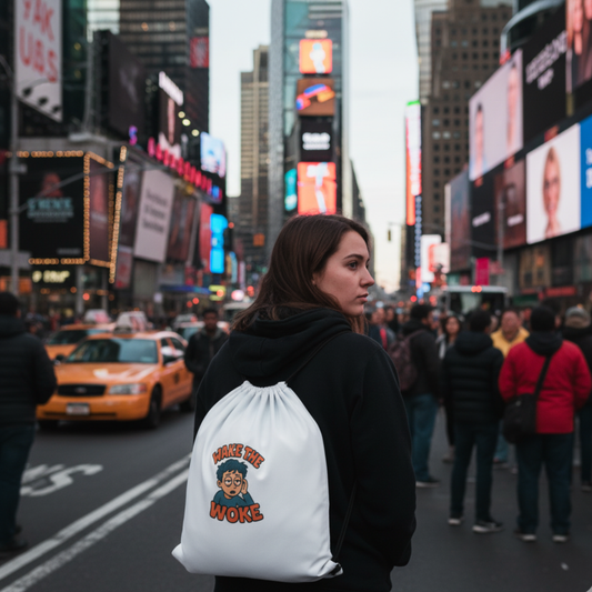 "Wake The Woke" Drawstring Bag