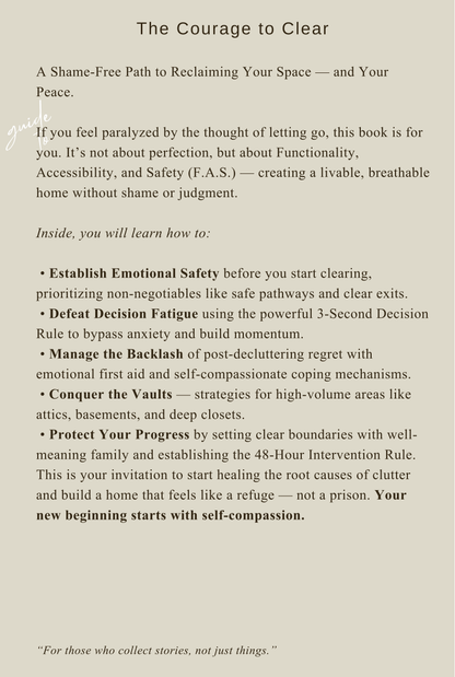 A Hoarder’s Guide to Decluttering: The Self-Compassionate Path to Reclaiming Safety, Function, and Peace at Home